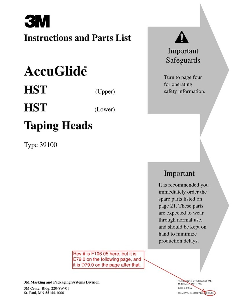 3M AccuGlide HST 39100 Instructions and parts list