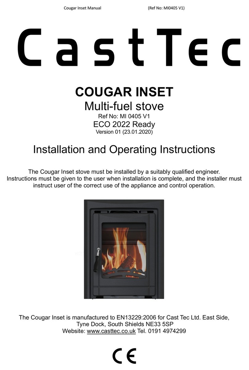 Cast Tec COUGAR INSET Installation and operating instructions Cast Tec COUGAR INSET Installation and operating instructions