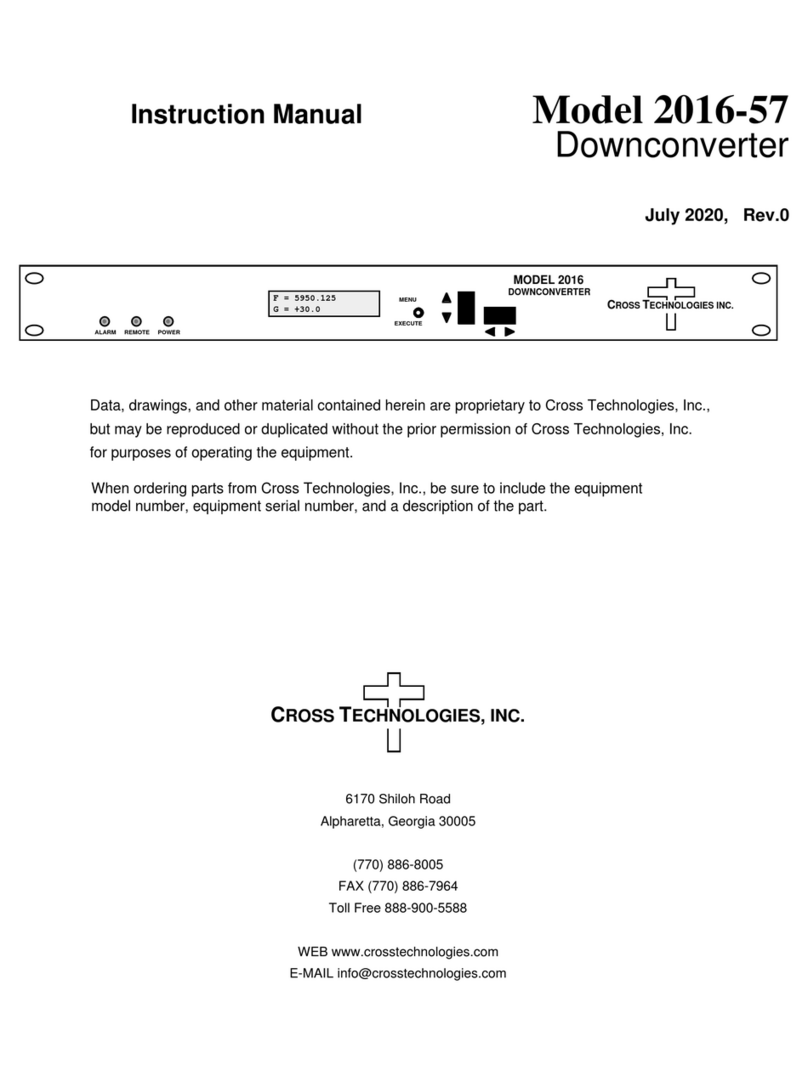 Cross Technologies 2016-57 instruction manual