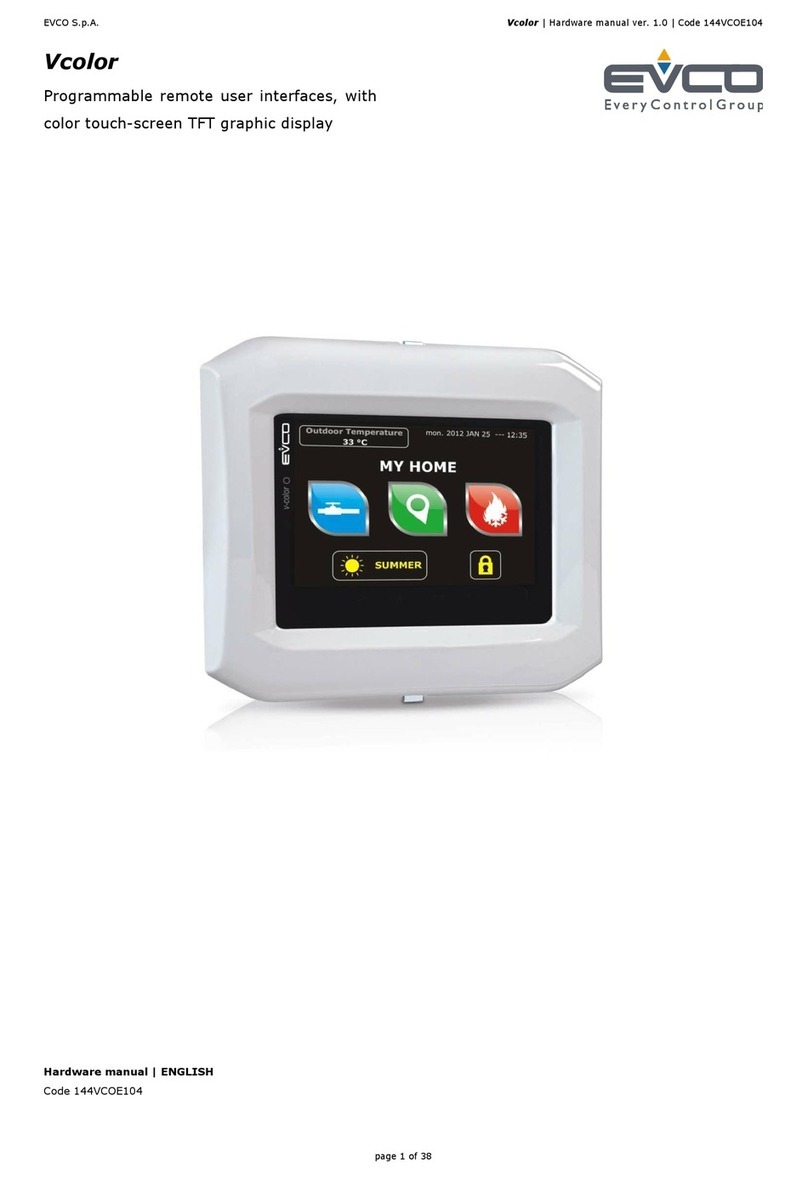 Evco Vcolor EPV4CBR Hardware manual
