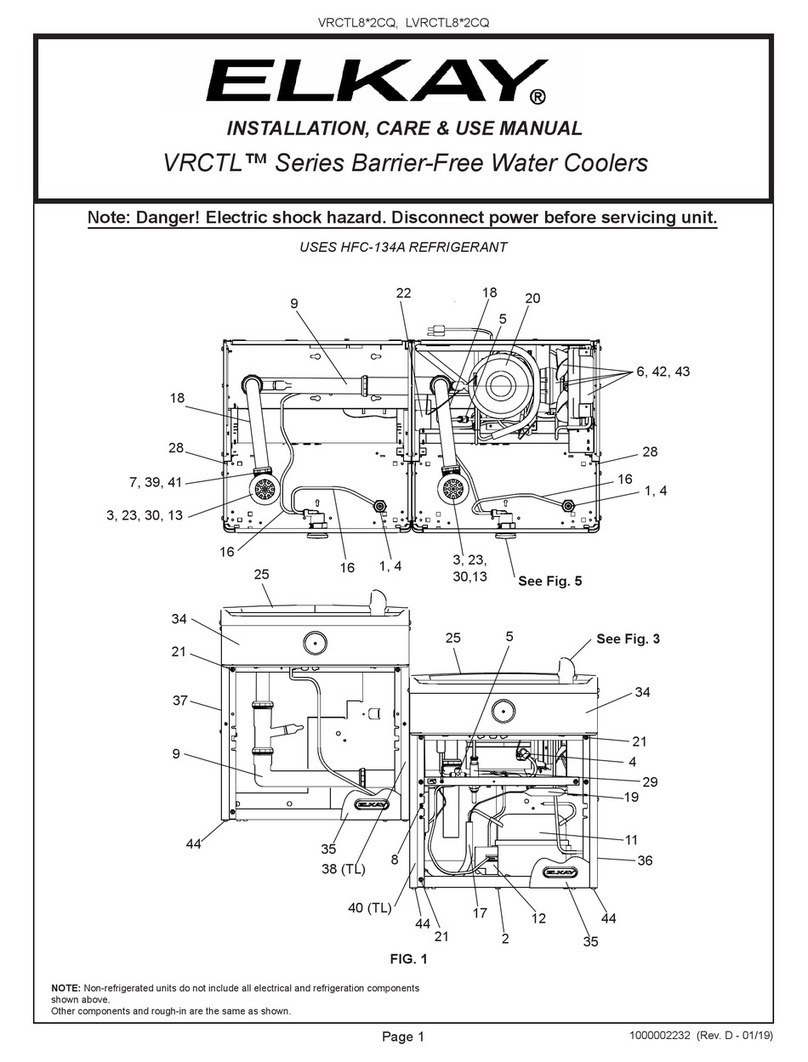 Elkay VRCTL Series Installation, care & use manual