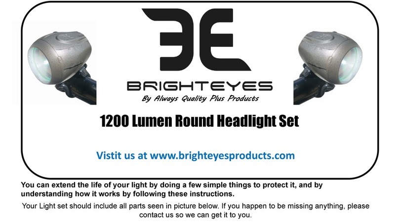 BE 1200 Lumen Round Headlight Set instructions
