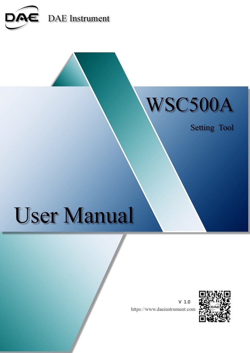 DAE INSTRUMENT WSC500A user manual