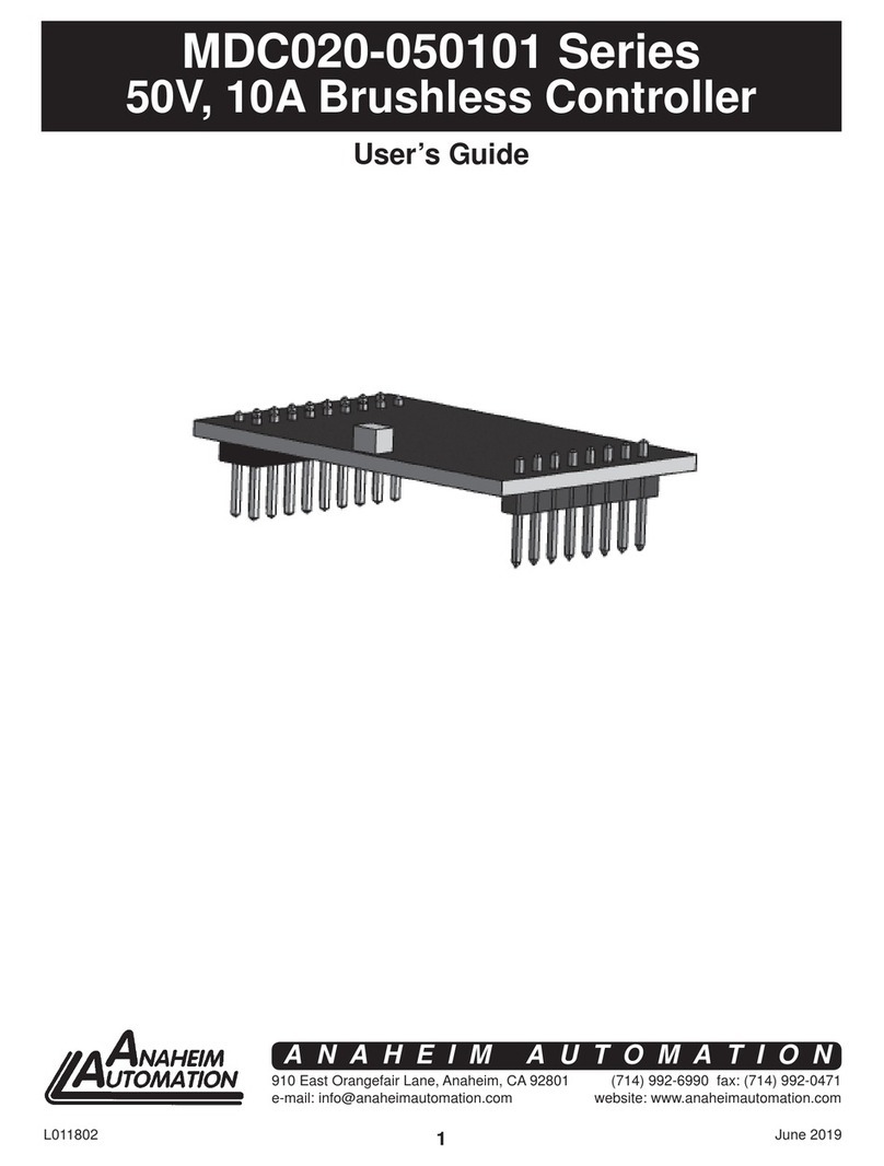 Anaheim Automation MDC020-050101 Series User manual