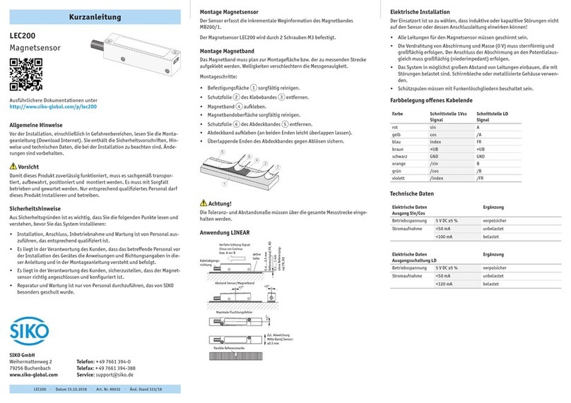 Siko LEC200 User manual