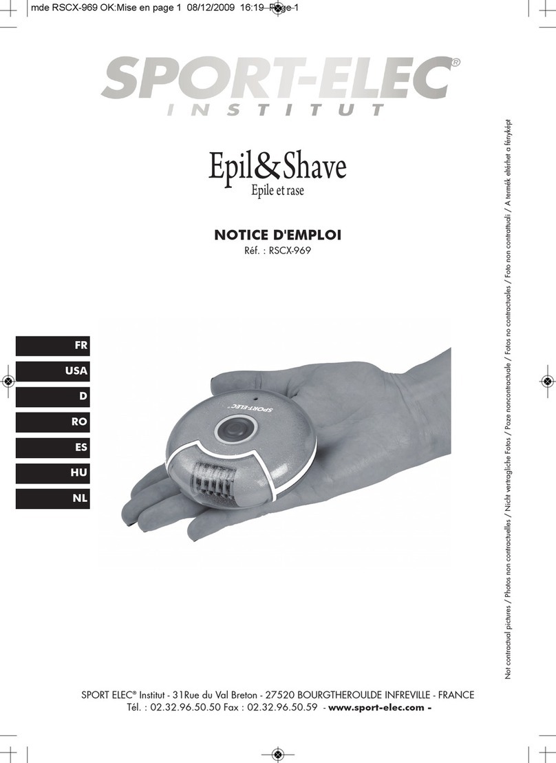 SPORT ELEC Epil&Shave RSCX-969 Instruction booklet