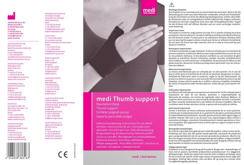 medi Thumb support manual