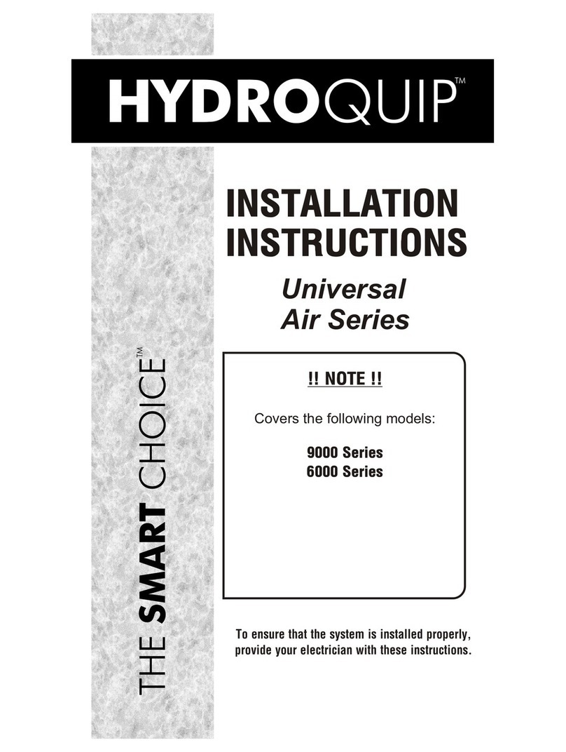 HydroQuip Universal Air Series User manual