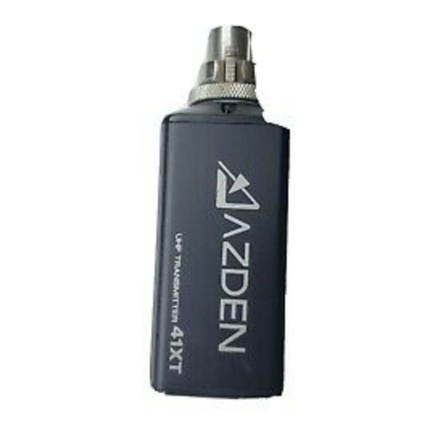 Azden UHF Performance Series User manual Azden UHF Performance Series User manual