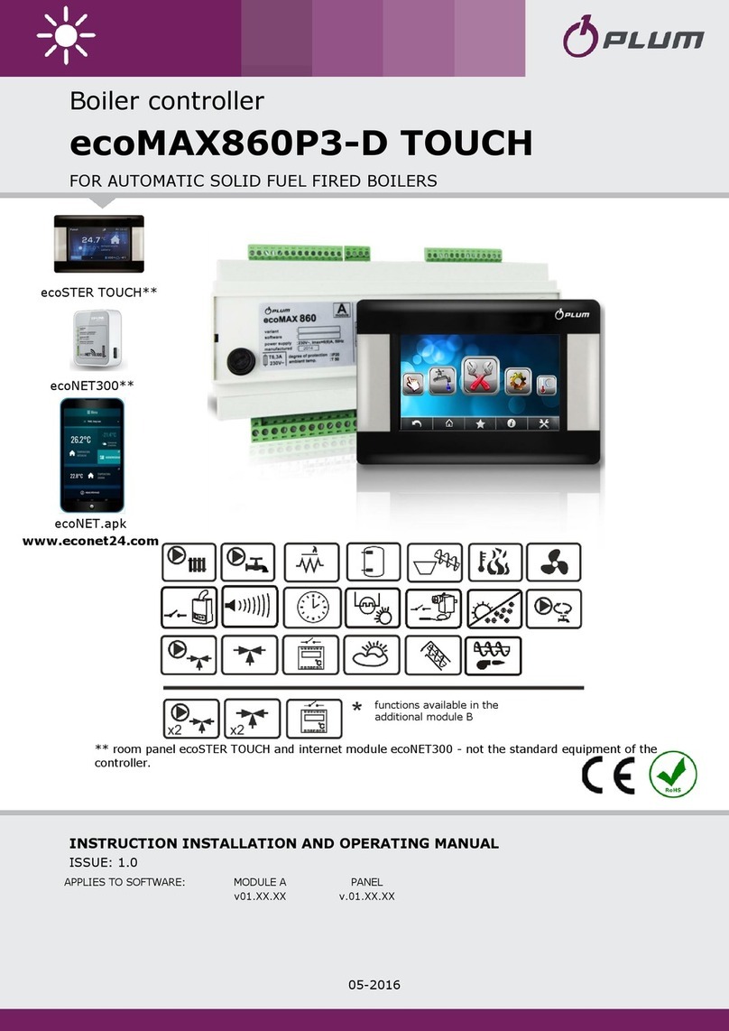 Plum ecoMAX860P3-D TOUCH User manual