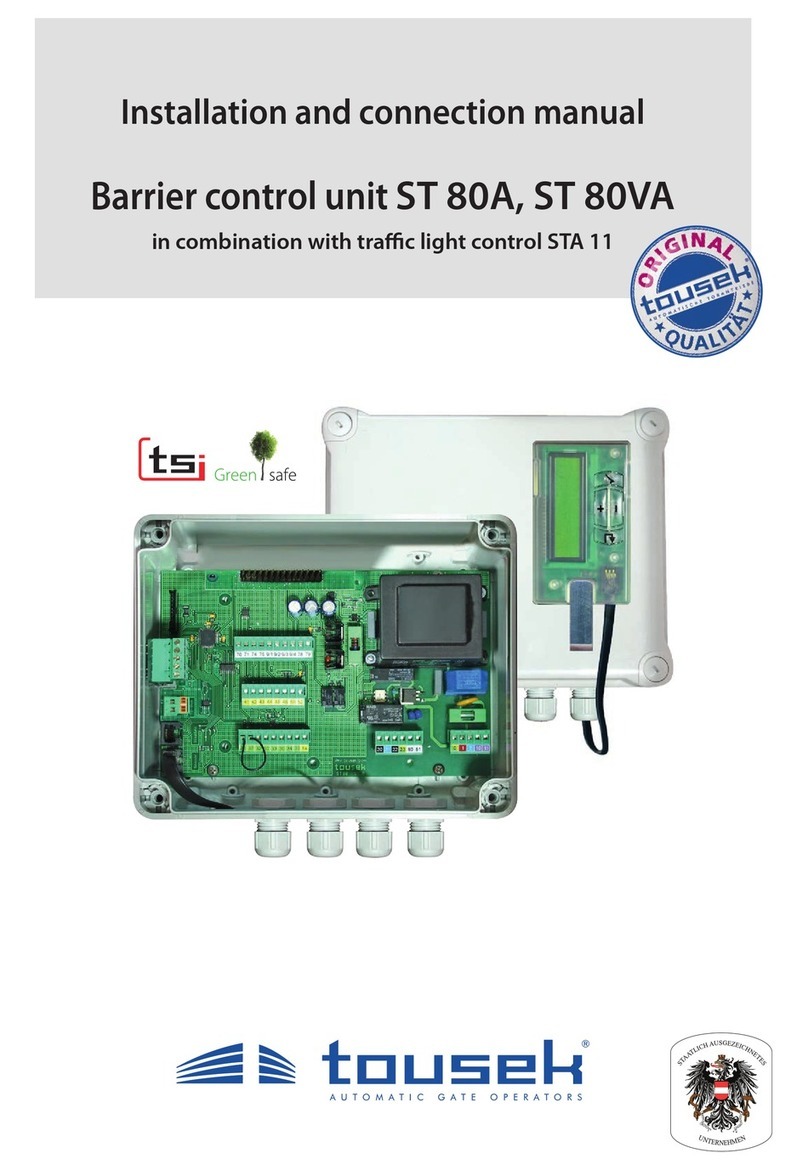 tousek ST 80A Installation and connection manual
