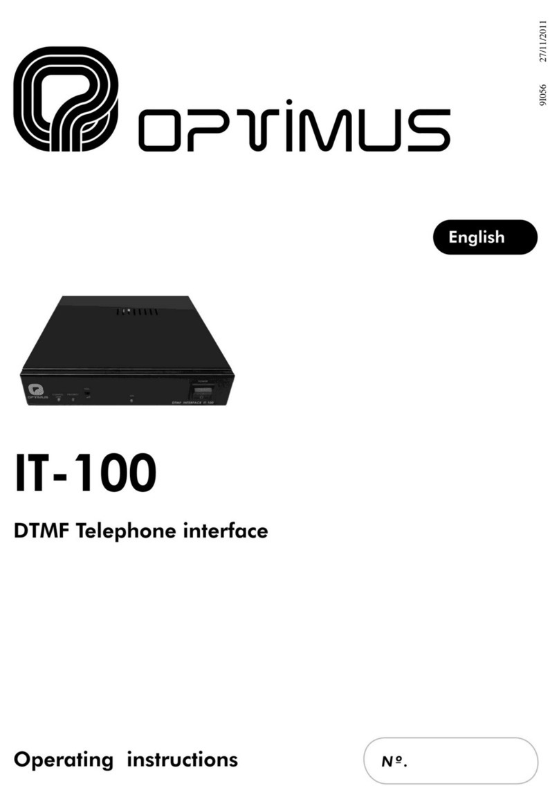 Optimus IT-100 operating instructions