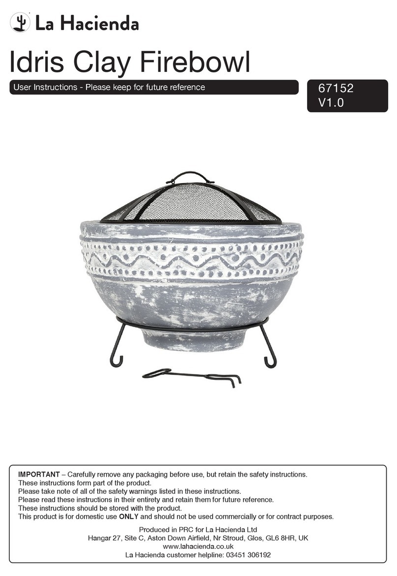 La Hacienda Idris Clay Firebowl User manual