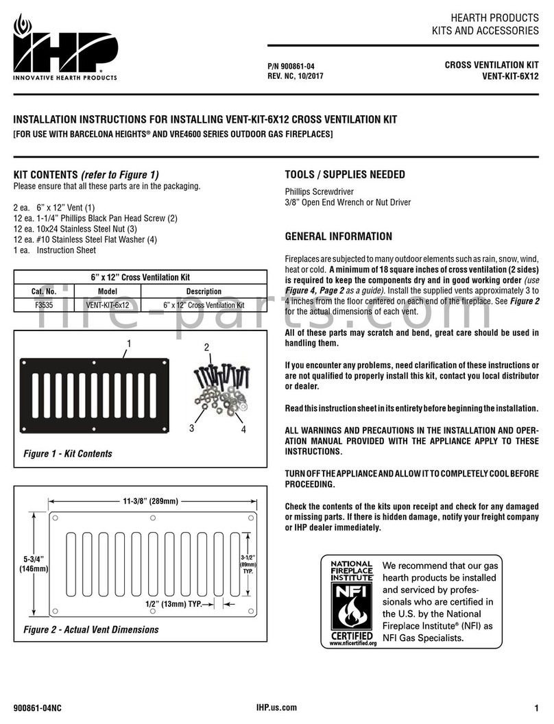 IHP VENT-KIT-6X12 installation instructions IHP VENT-KIT-6X12 installation instructions