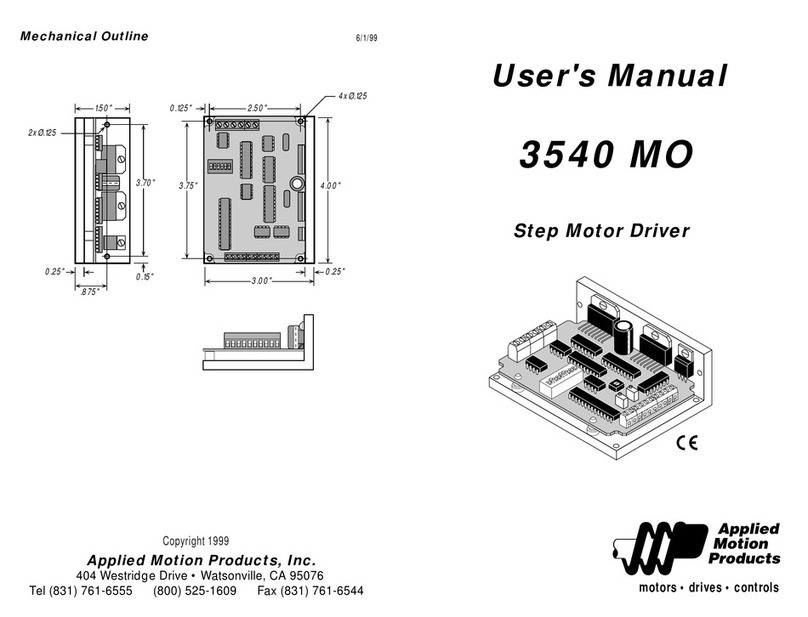Applied Motion Products Mechanical Outline 3540 User manual