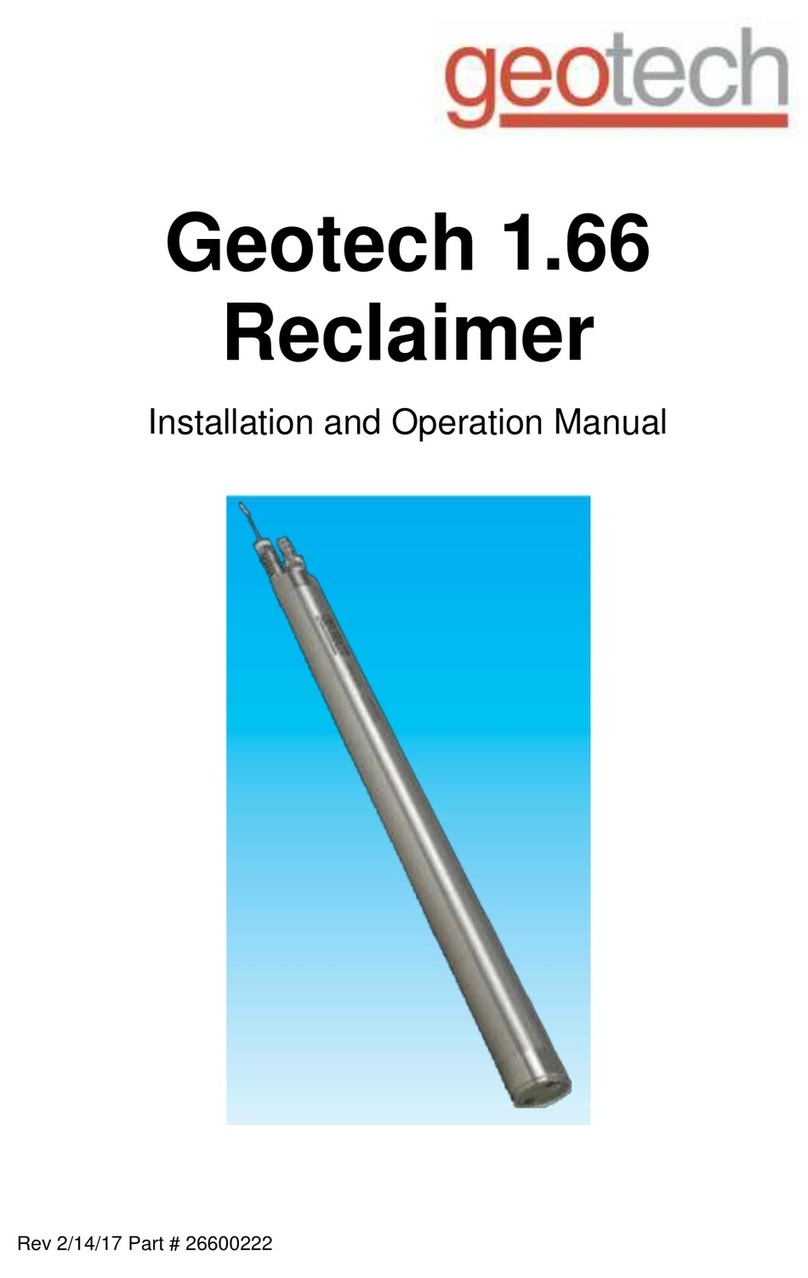 Geotech 1.66 Reclaimer User manual