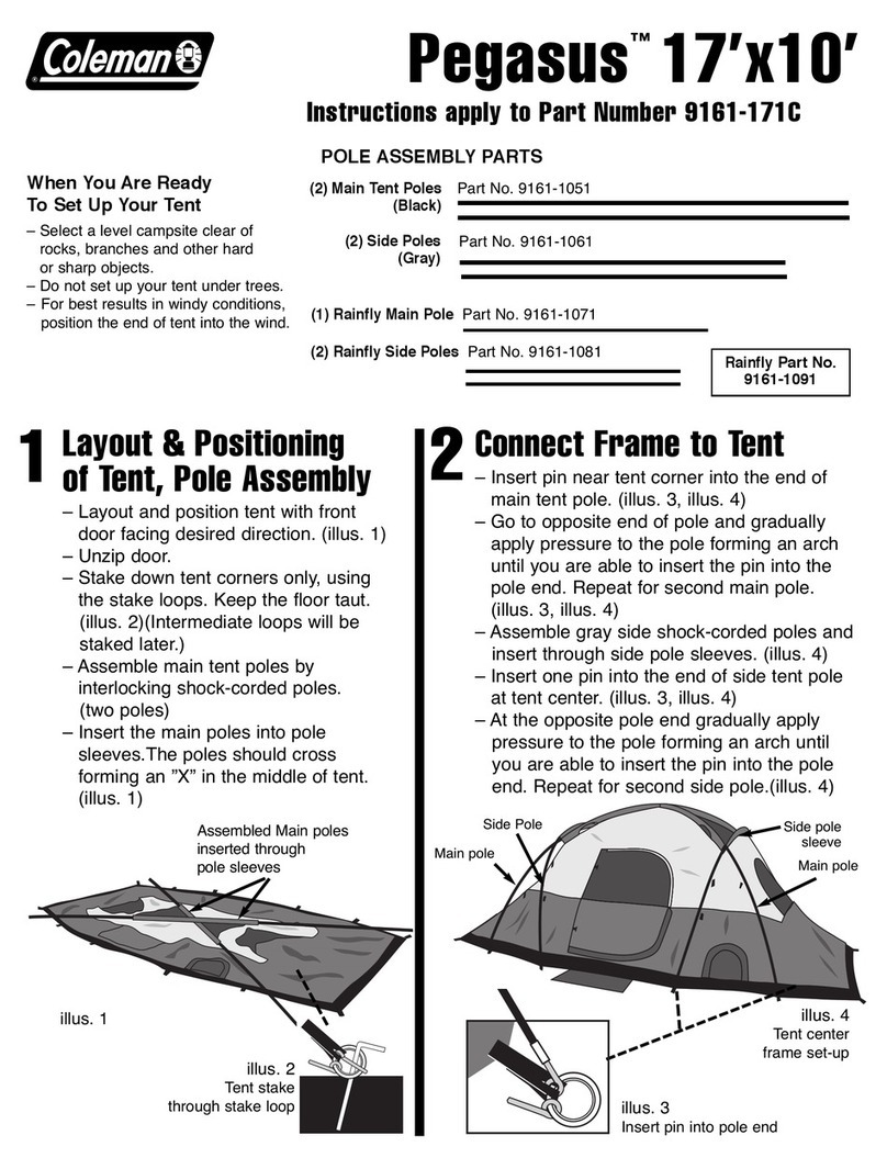 Coleman Pegasus 9161-171C User manual