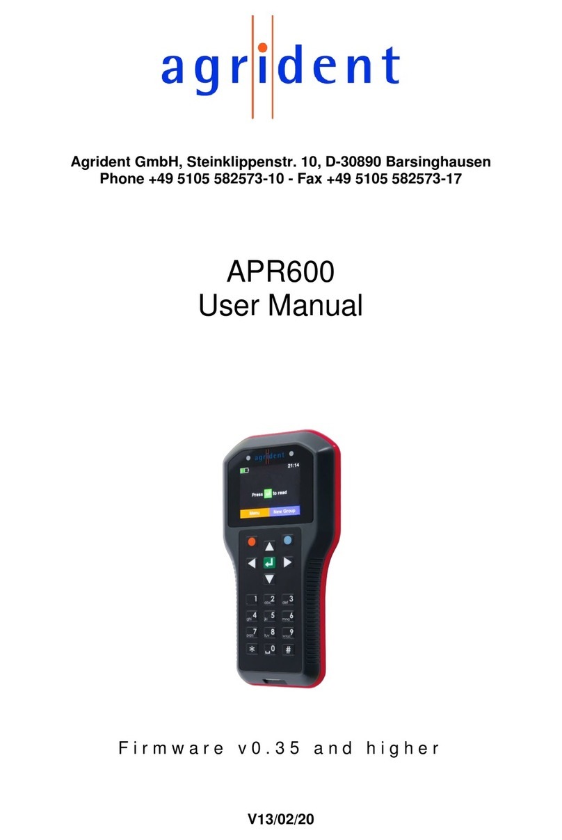 Agrident APR600 user manual
