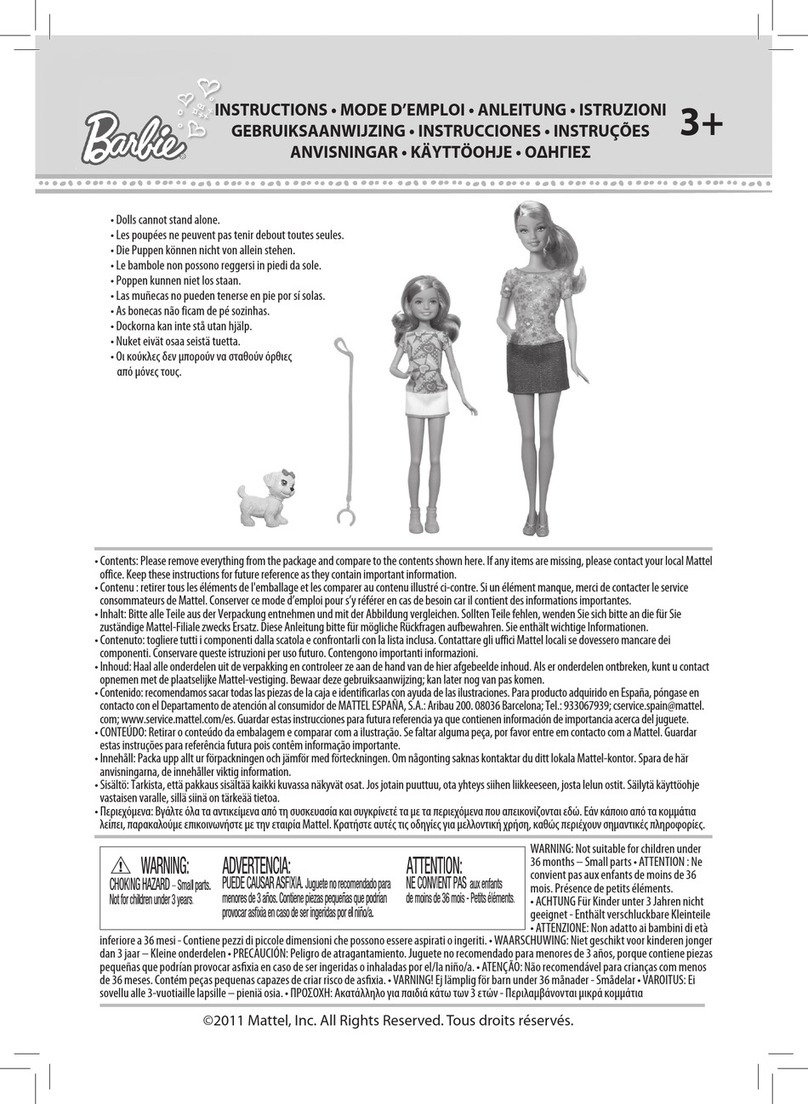 Mattel Barbie W3286 instructions