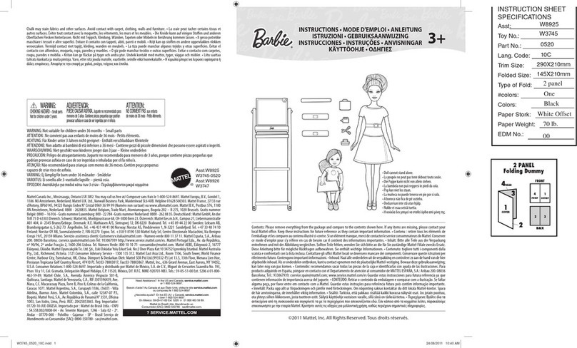 Mattel Barbie W3745 User manual