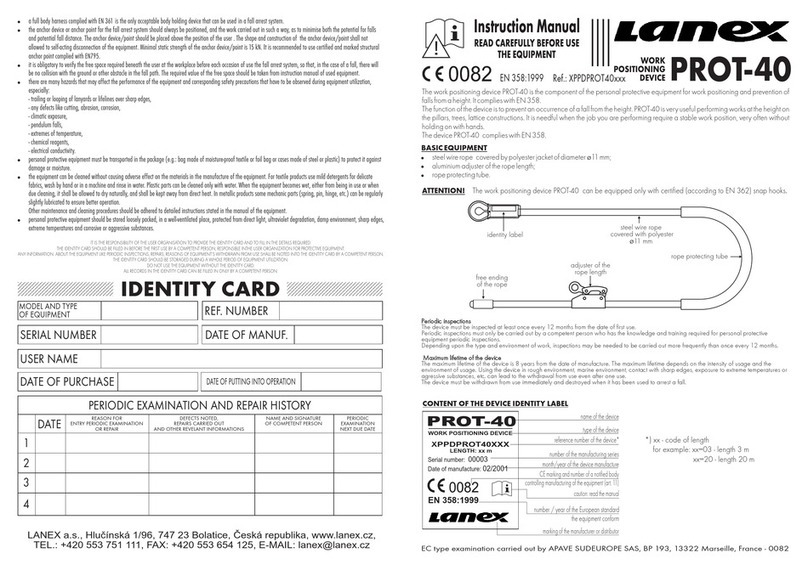 Lanex PROT-40 User manual