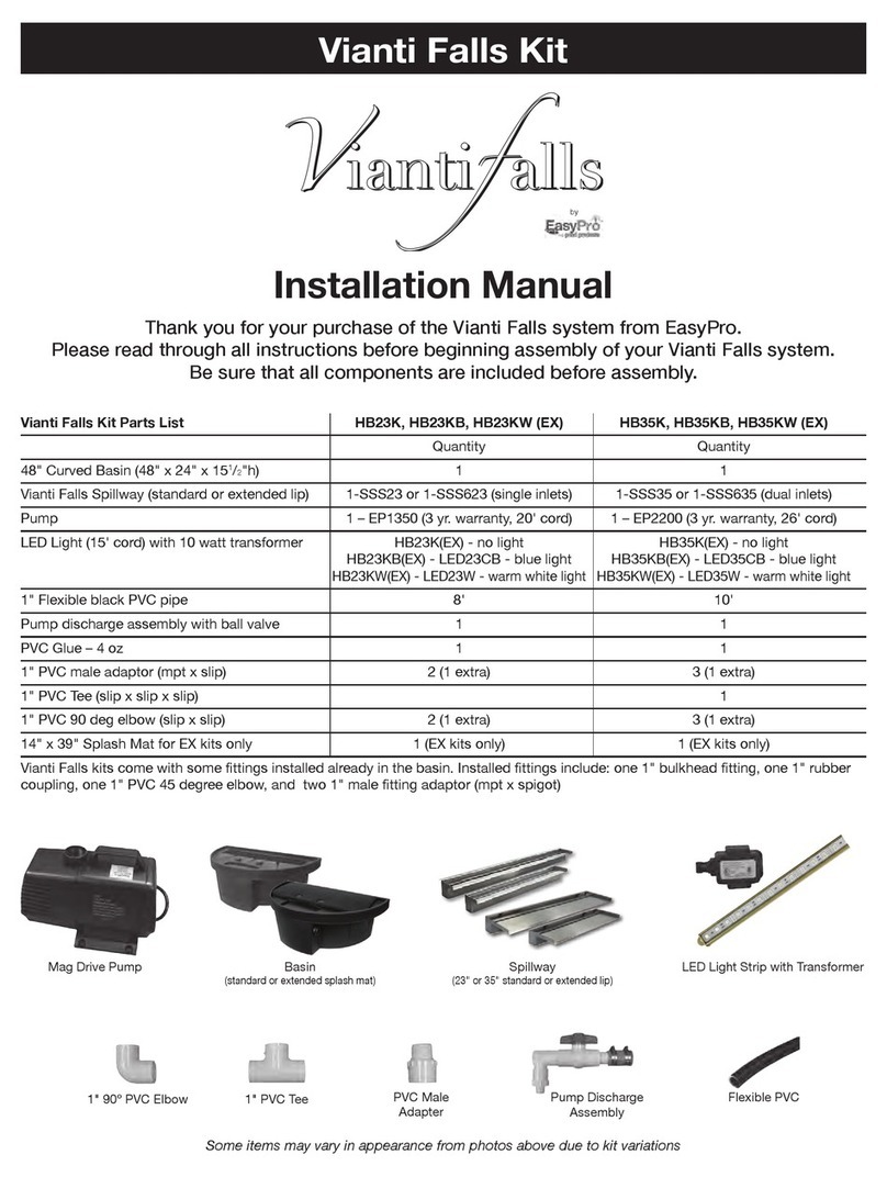 EasyPro Vianti Falls installation manual