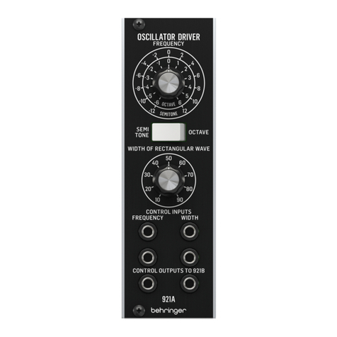 Behringer 921A Oscillator Driver User manual