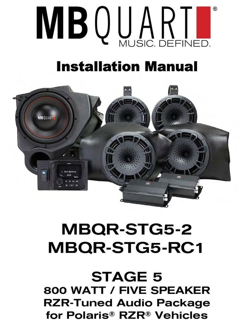 MB QUART MBQR-STG5-2 installation manual