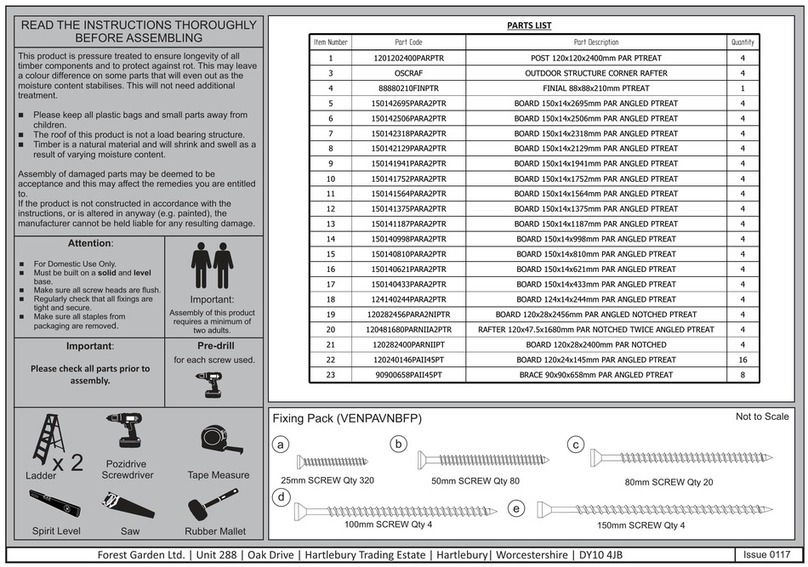 Forest garden VENPAVNB Assembly instructions