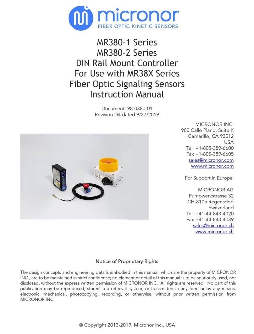 Micronor MR380-1 Series User manual