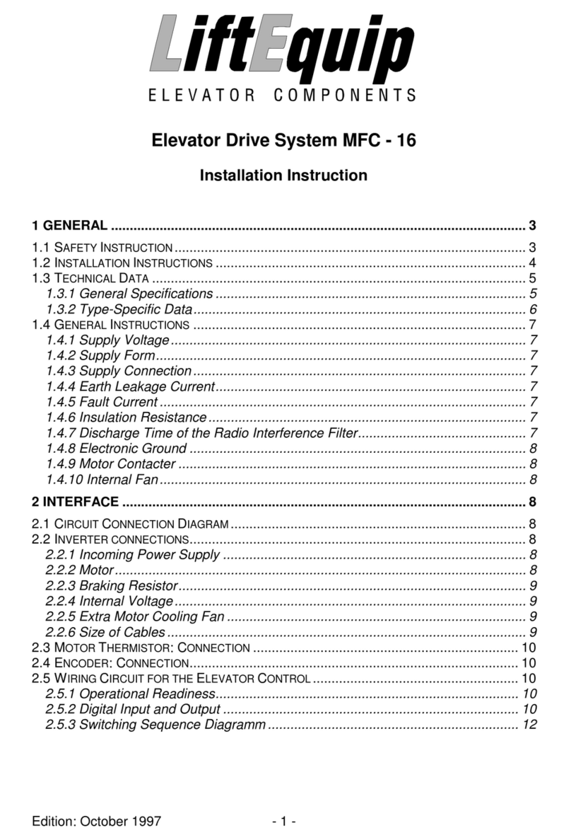 LiftEquip MFC-16 Series Installation instruction