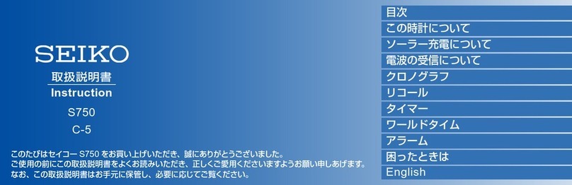 Seiko S750 Instruction