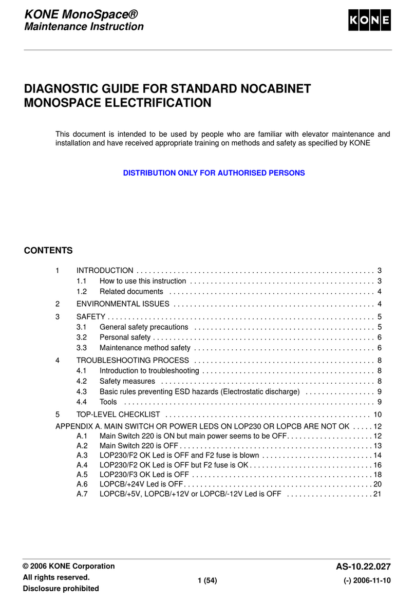 Kone MonoSpace 2.1 Series Maintenance Instruction