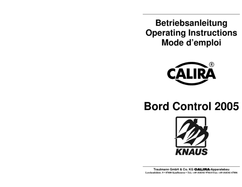 KNAUS CALIRA Bord Control 2005 operating instructions