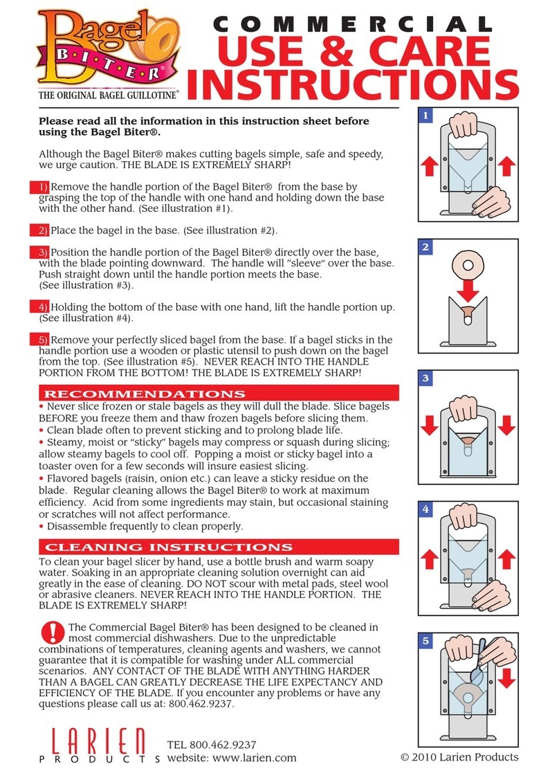 LARIEN PRODUCTS Bagel Biter Use & care instructions