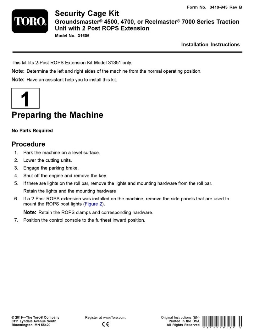 Toro Security Cage Kit installation instructions