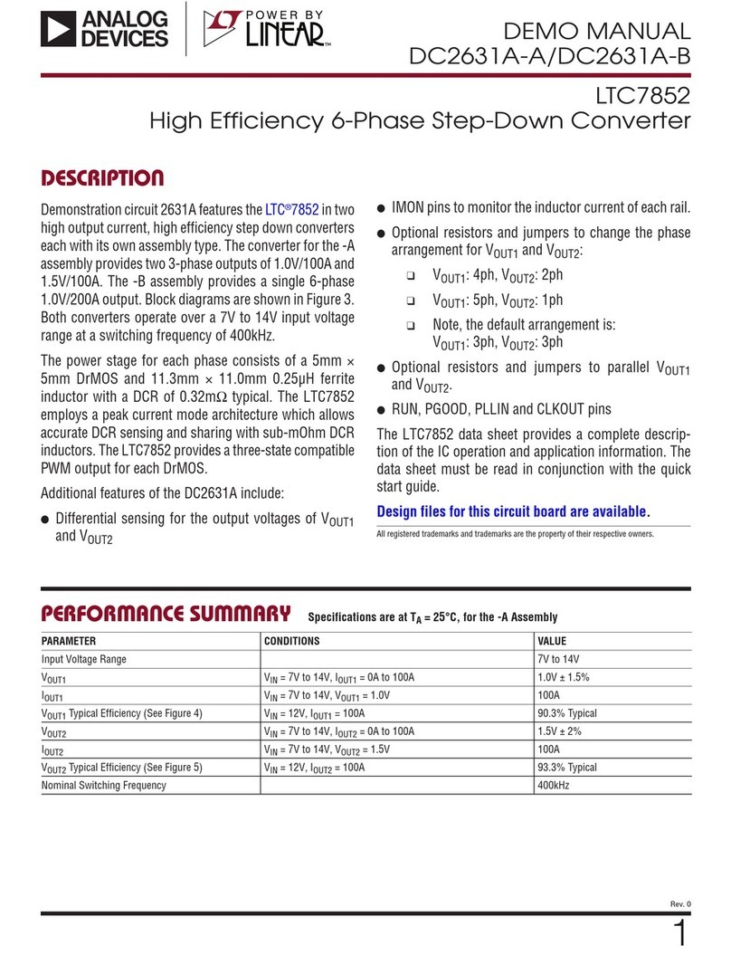 Linear ANALOG DEVICES DC2631A Quick setup guide Linear ANALOG DEVICES DC2631A Quick setup guide