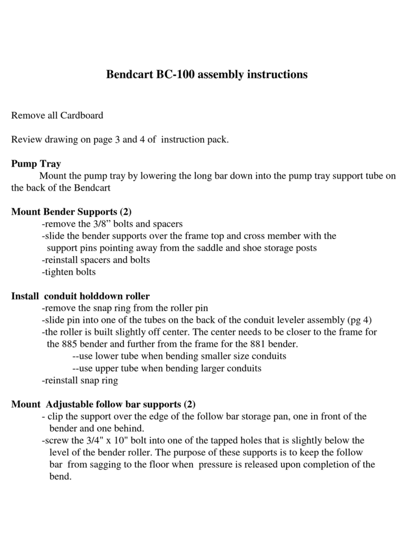Bendcart BC-100 Assembly instructions