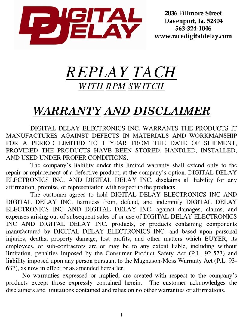 DIGITAL DELAY REPLAY TACH User manual