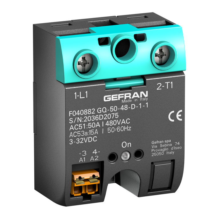 gefran GQ 15 A Series Instruction manual
