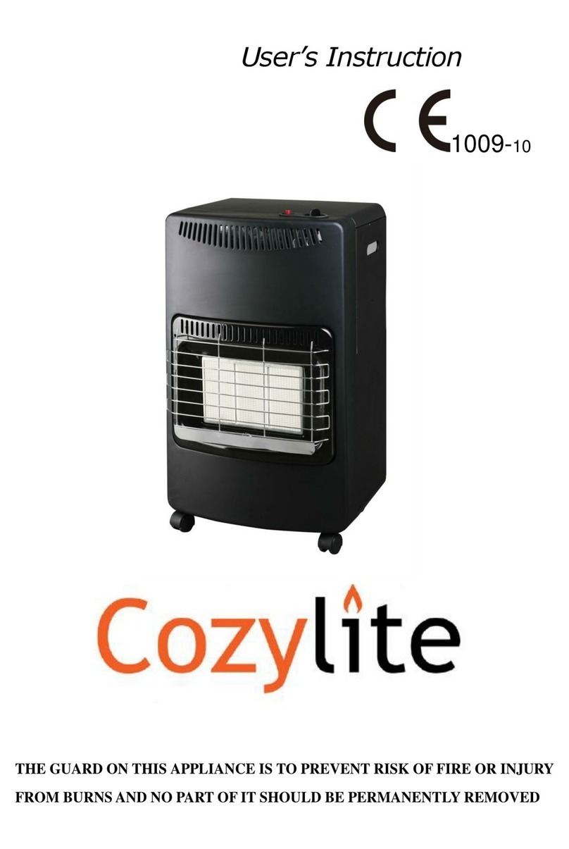 Cozylite PA-H5211-GH User instructions