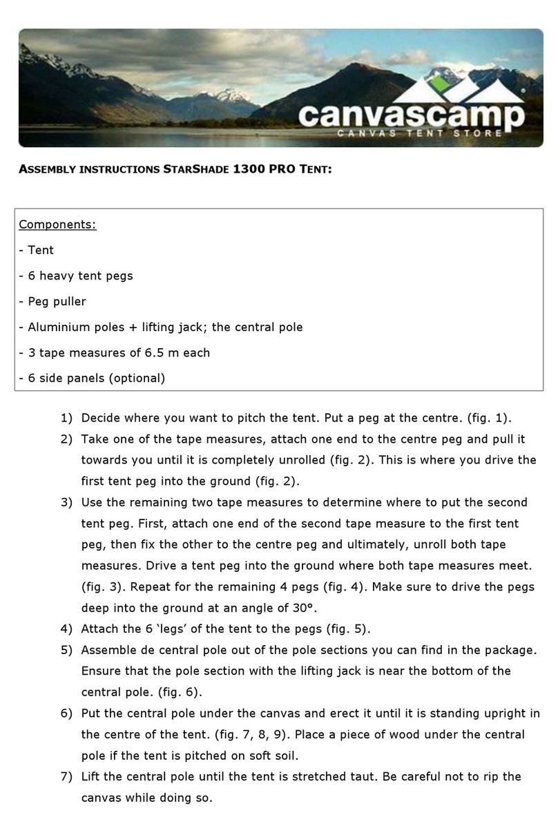 canvascamp STARSHADE 1300 PRO Assembly instructions