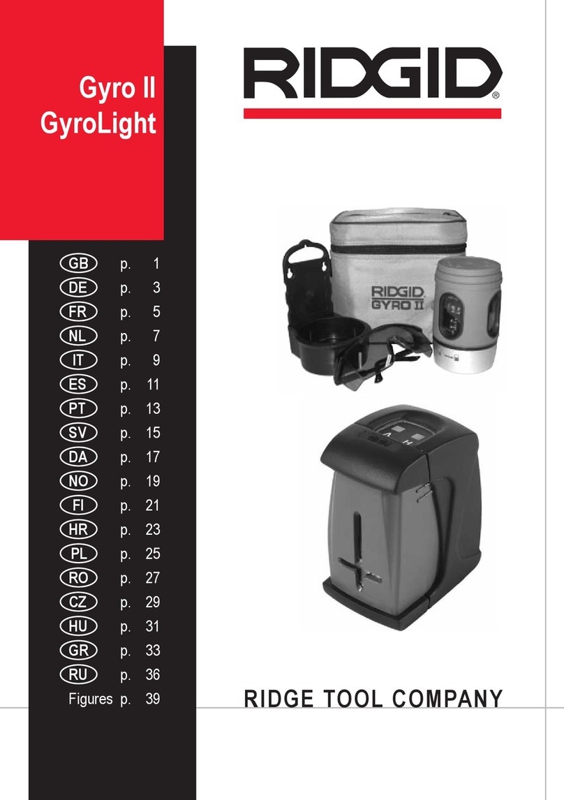 RIDGID Gyro II operating instructions