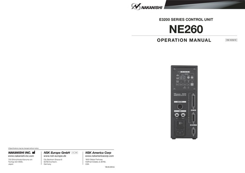 Nakanishi E3200 Series Operation manual