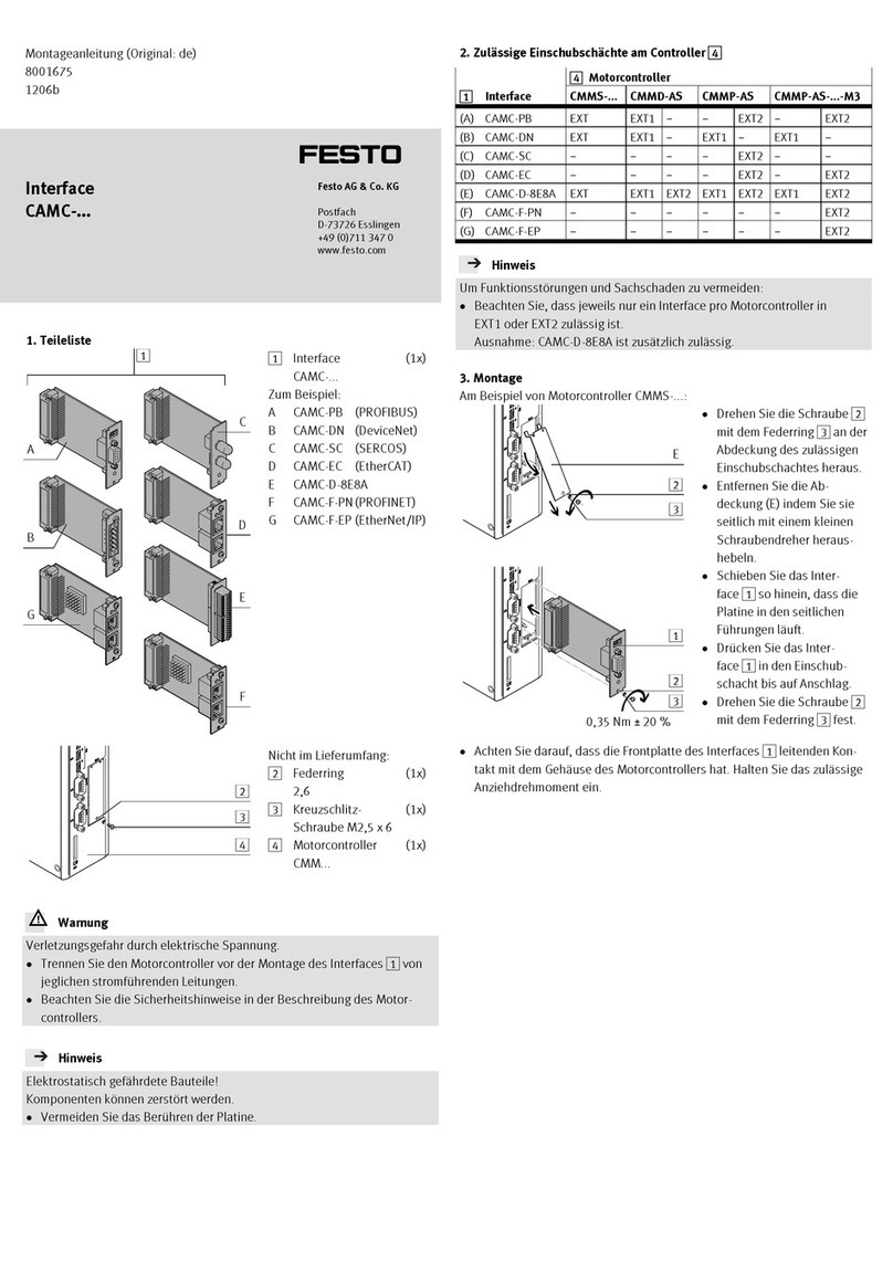 Festo CAMC-D-8E8A Assembly instructions