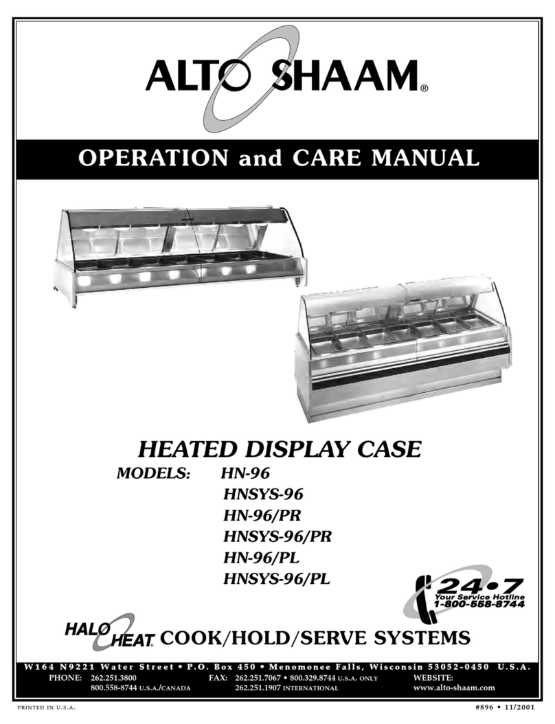 Alto-Shaam HALO HEAT HN-96 Operation and care manual