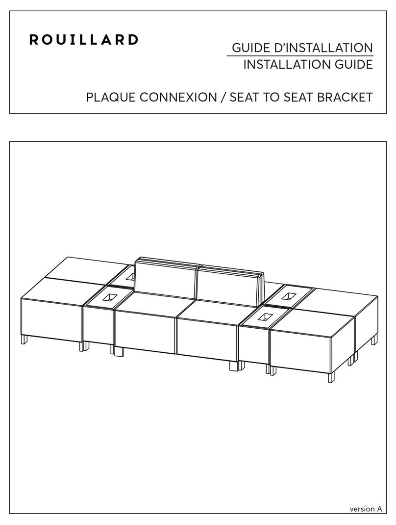 ROUILLARD PLAQUE CONNEXION / SEAT TO SEAT BRACKET installation guide ROUILLARD PLAQUE CONNEXION / SEAT TO SEAT BRACKET installation guide