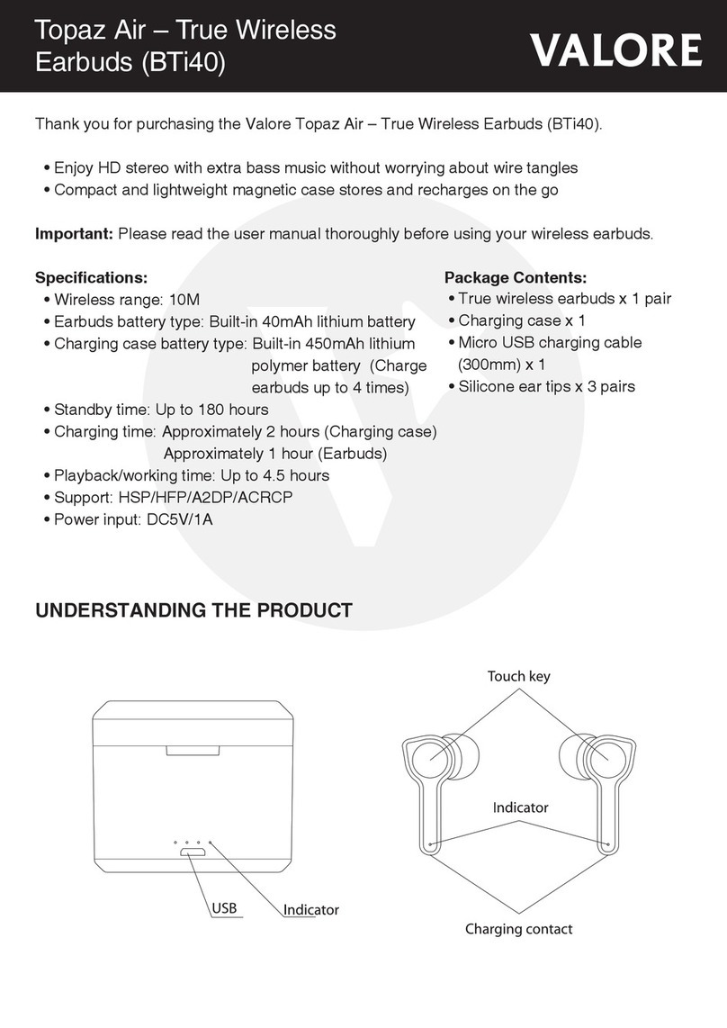 Valore Topaz Air User manual