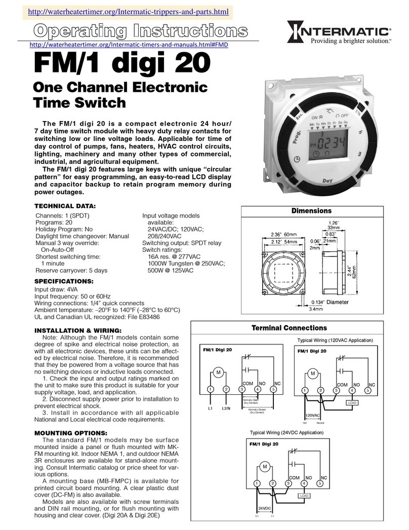 Intermatic FM/1 digi 20 User manual