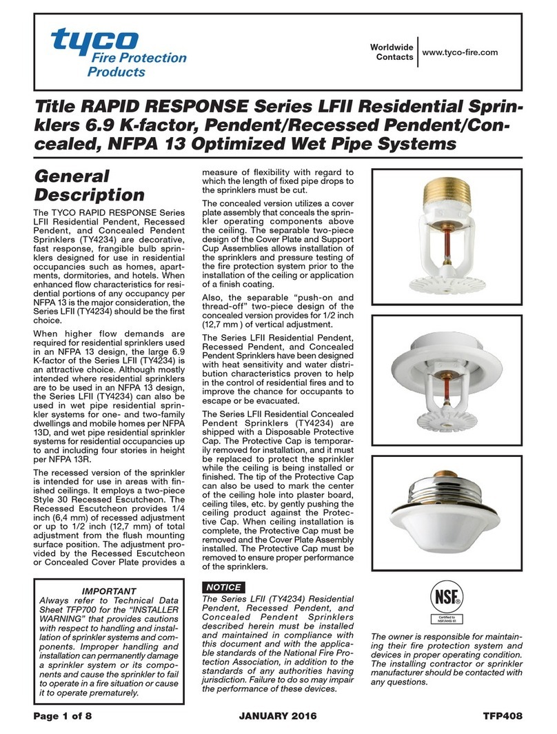 Tyco Rapidresponse LFII Series Operating and maintenance instructions